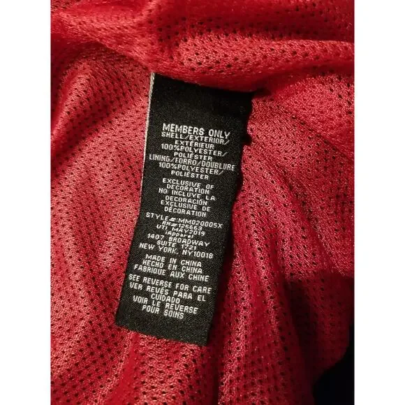 Members Only Men XL Tracksuit Color Block Lined Windbreaker Jacket Hood Vintage - Picture 16 of 16